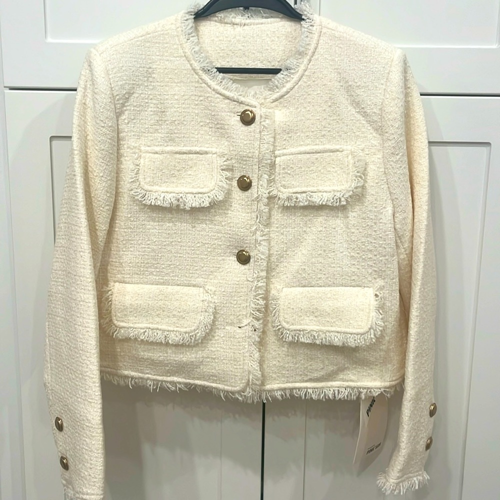 Brand new white tweed